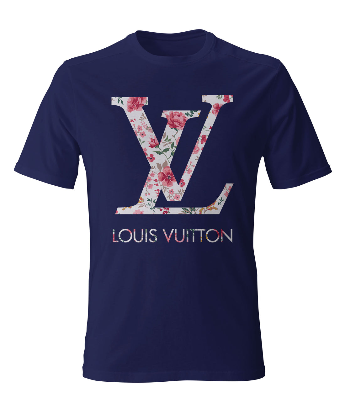 Floral Designed Louis Vuitton Tee